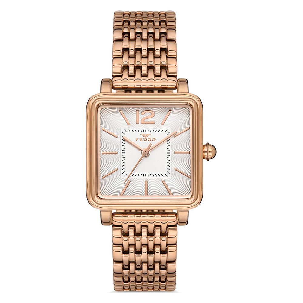 【FERRO 費羅】FL21230AWT 簡約 玫瑰金 防水30米 不鏽鋼 女款 手錶