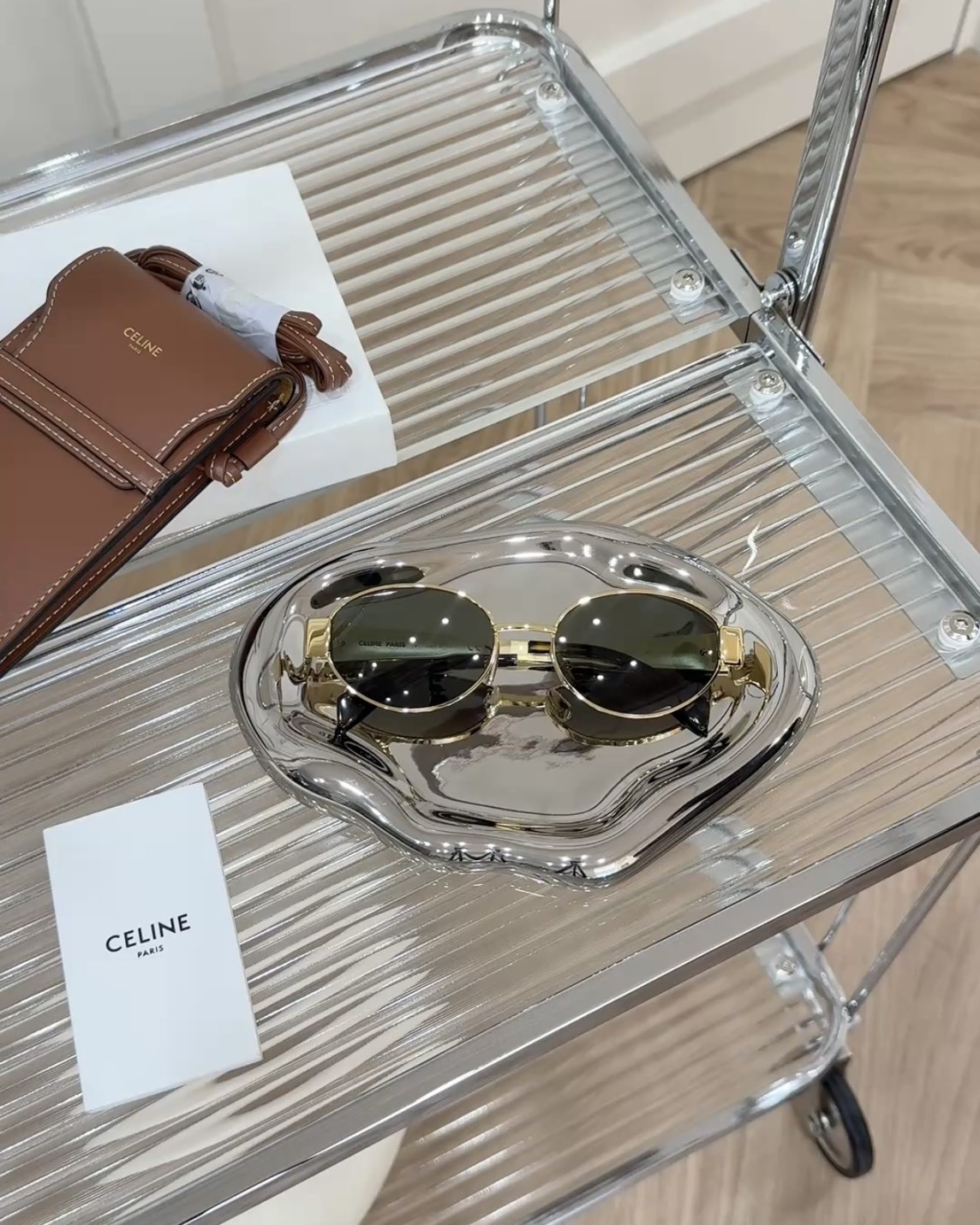 CELINE｜凱旋門 METAL 雕刻墨鏡 金色