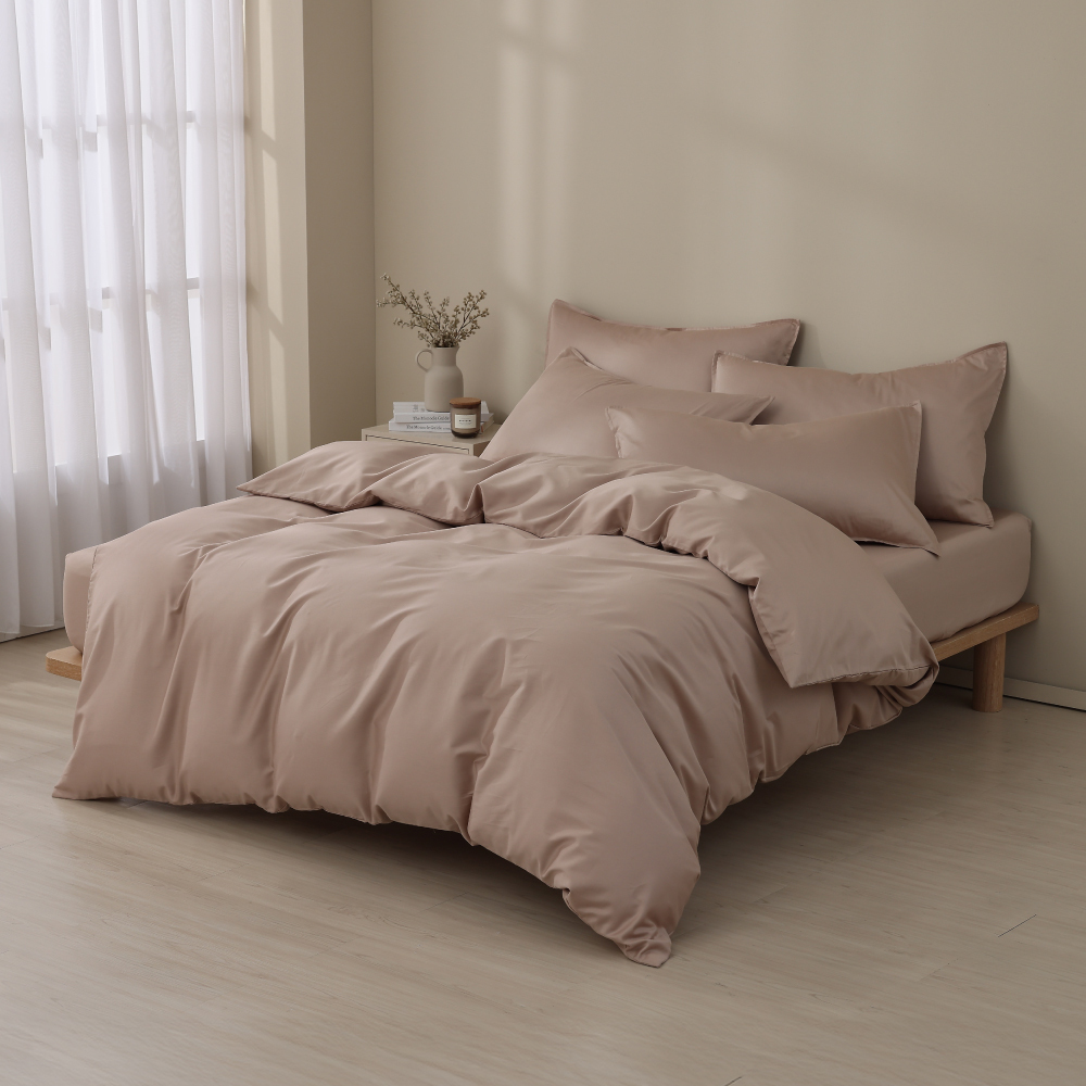 300織精梳純棉｜100%純棉｜淺栗茶｜單品&床包被套組