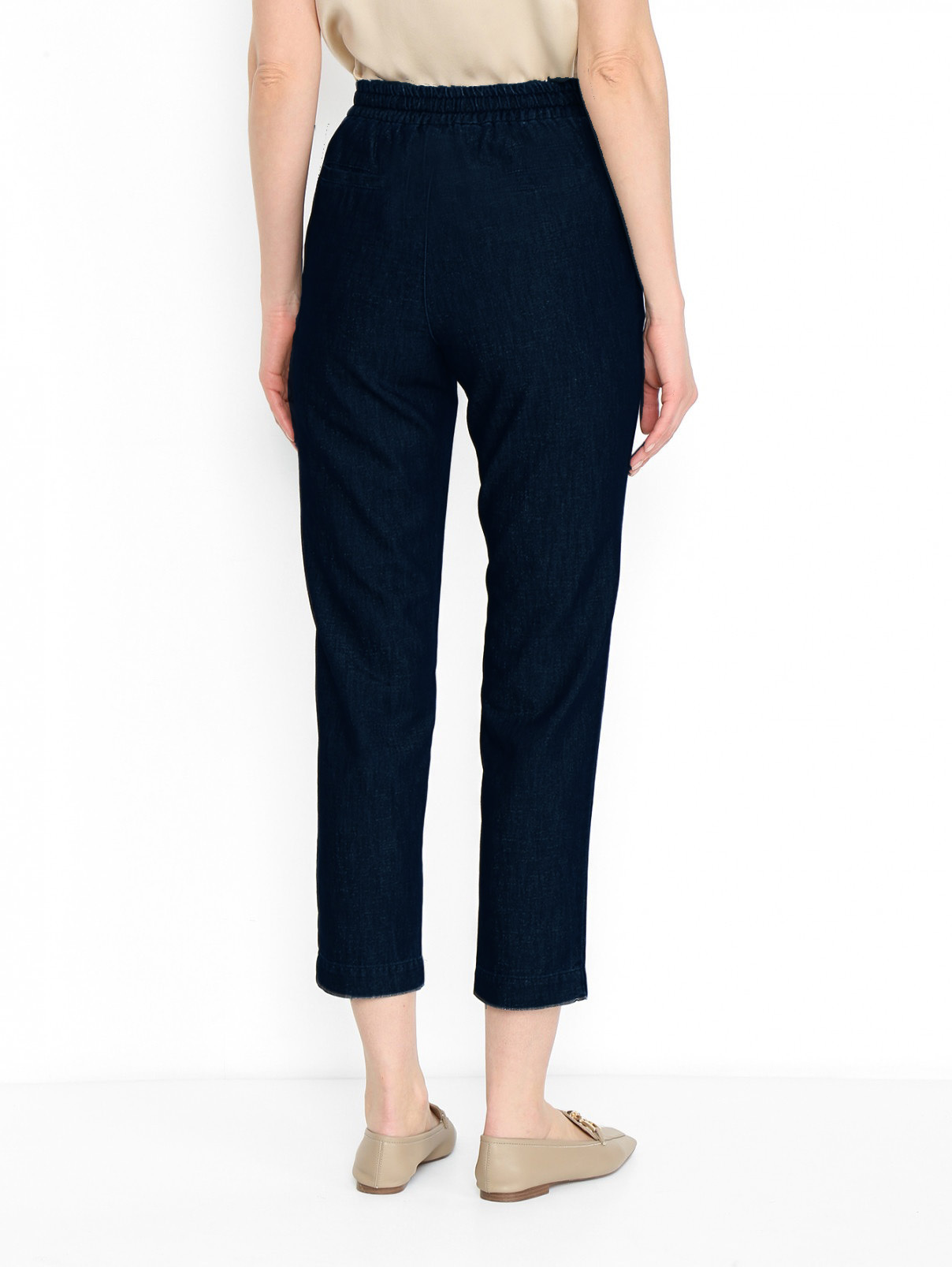 Eleventy 綁帶棉窄管褲（深藍）