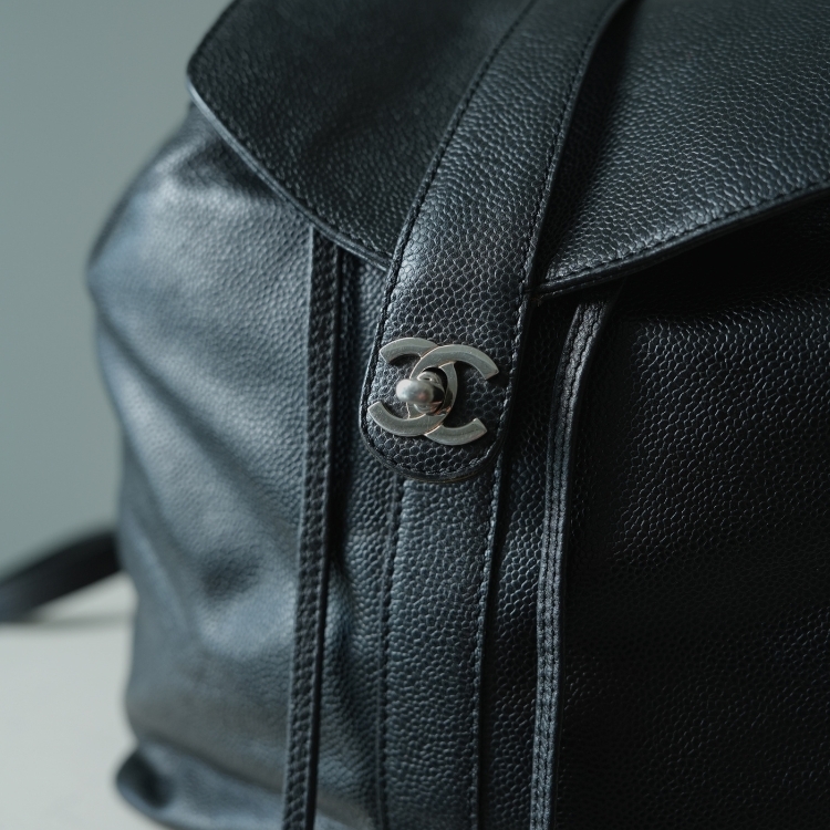 Chanel 黑色中古雙肩包