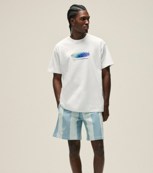 KITH OMBRE CIRCUIT TEE 金屬漸層Logo 短T 白色| FLOMMARKET