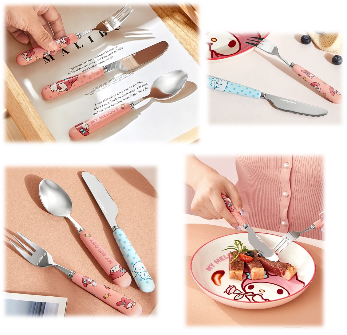 MY MELODY Sanrio | 304不銹鋼餐具套裝|禮盒 (匙,叉,刀)