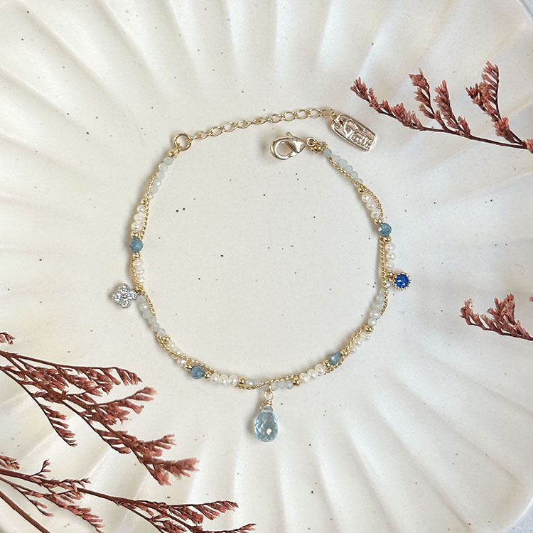 生日花 • 伍月拾貳 • 鳶尾花 – 托帕石 – 手鍊