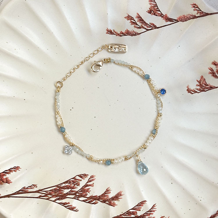 生日花 • 伍月拾貳 • 鳶尾花 – 托帕石 – 手鍊