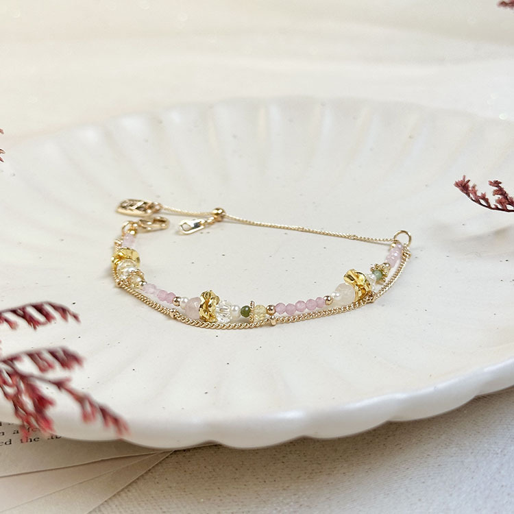 生日花 • 伍月拾肆 • 牡丹花 – 粉晶 – 手鍊