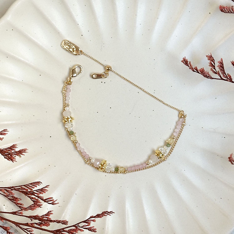 生日花 • 伍月拾肆 • 牡丹花 – 粉晶 – 手鍊