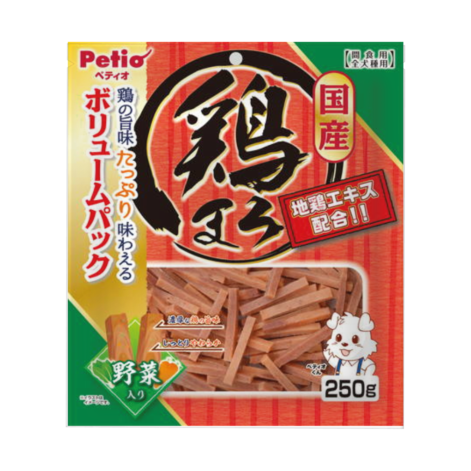 Petio| 雞肉野菜條250g (PTO-0471)