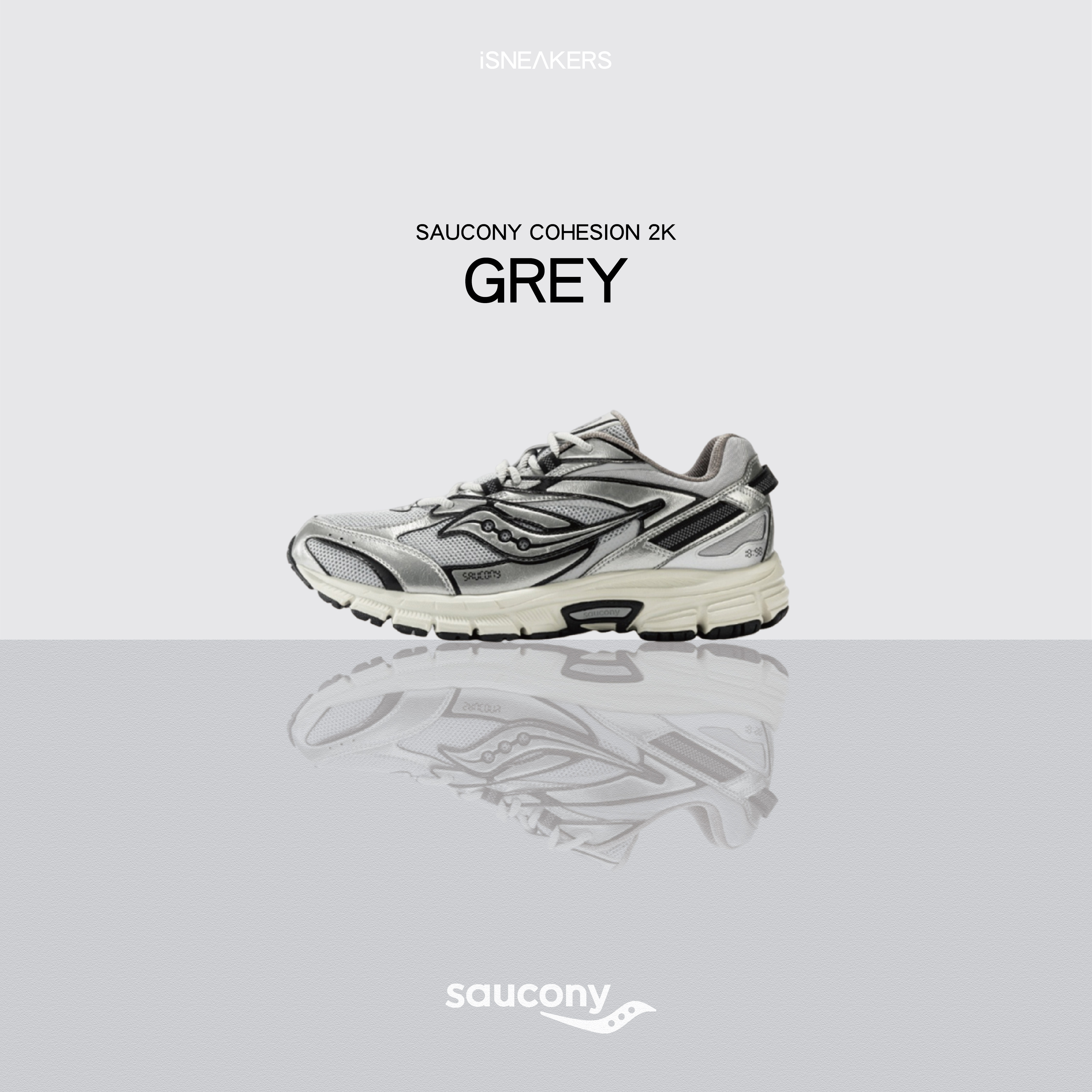iSNEAKERS｜Saucony Cohesion 2K "Grey" 灰銀 S79019-1