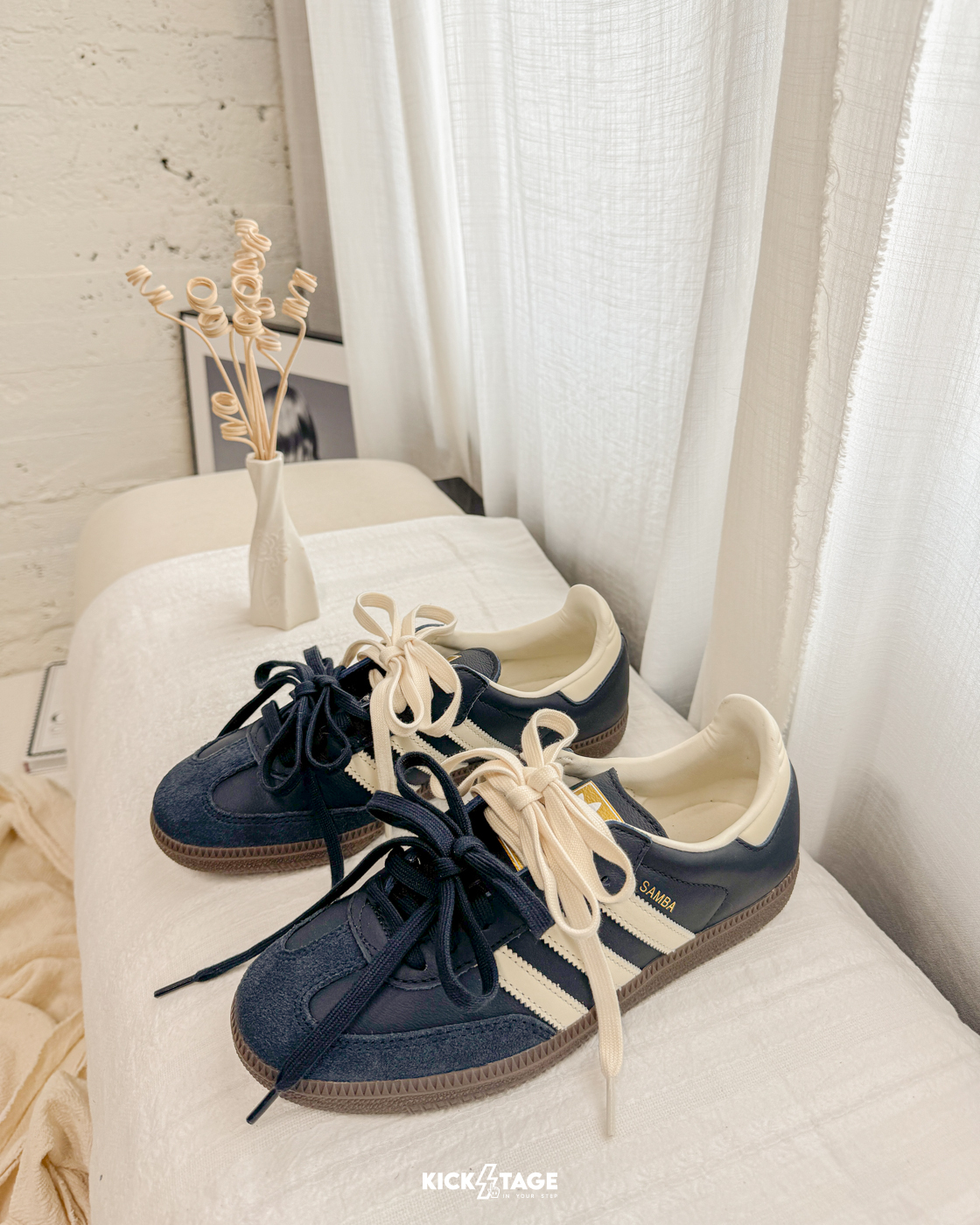 男女鞋 ADIDAS SAMBA OG 藏青 海軍藍 金標 午夜藍 奶油色 麂皮 皮革 橡膠底 德訓鞋 扁鞋 休閒鞋【ID2056】