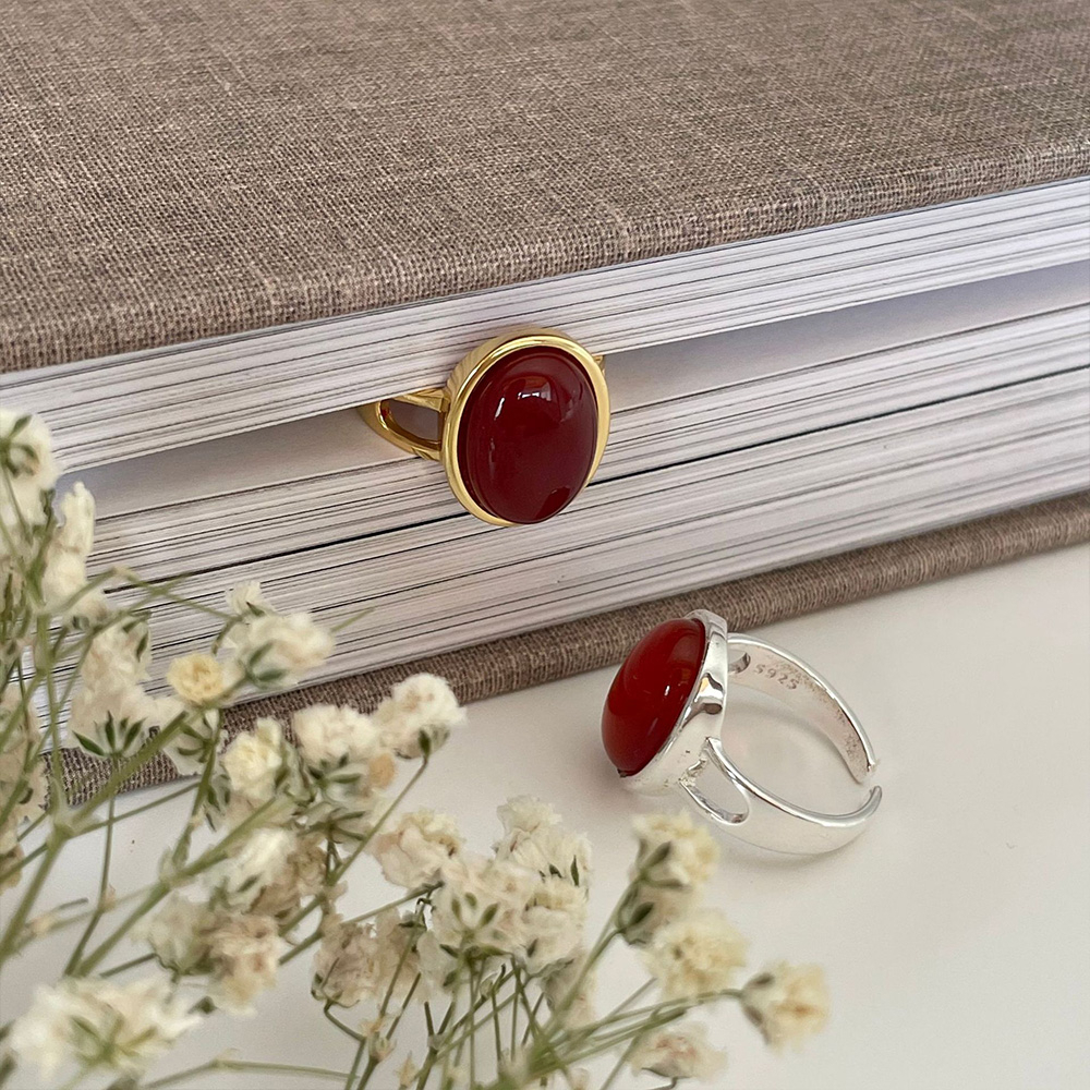 戒指 戒指女生 925 純銀戒指 瑪瑙戒指 可調式戒指 復古戒指 婚禮小物 女友禮物 女生禮物 母親節禮物 015