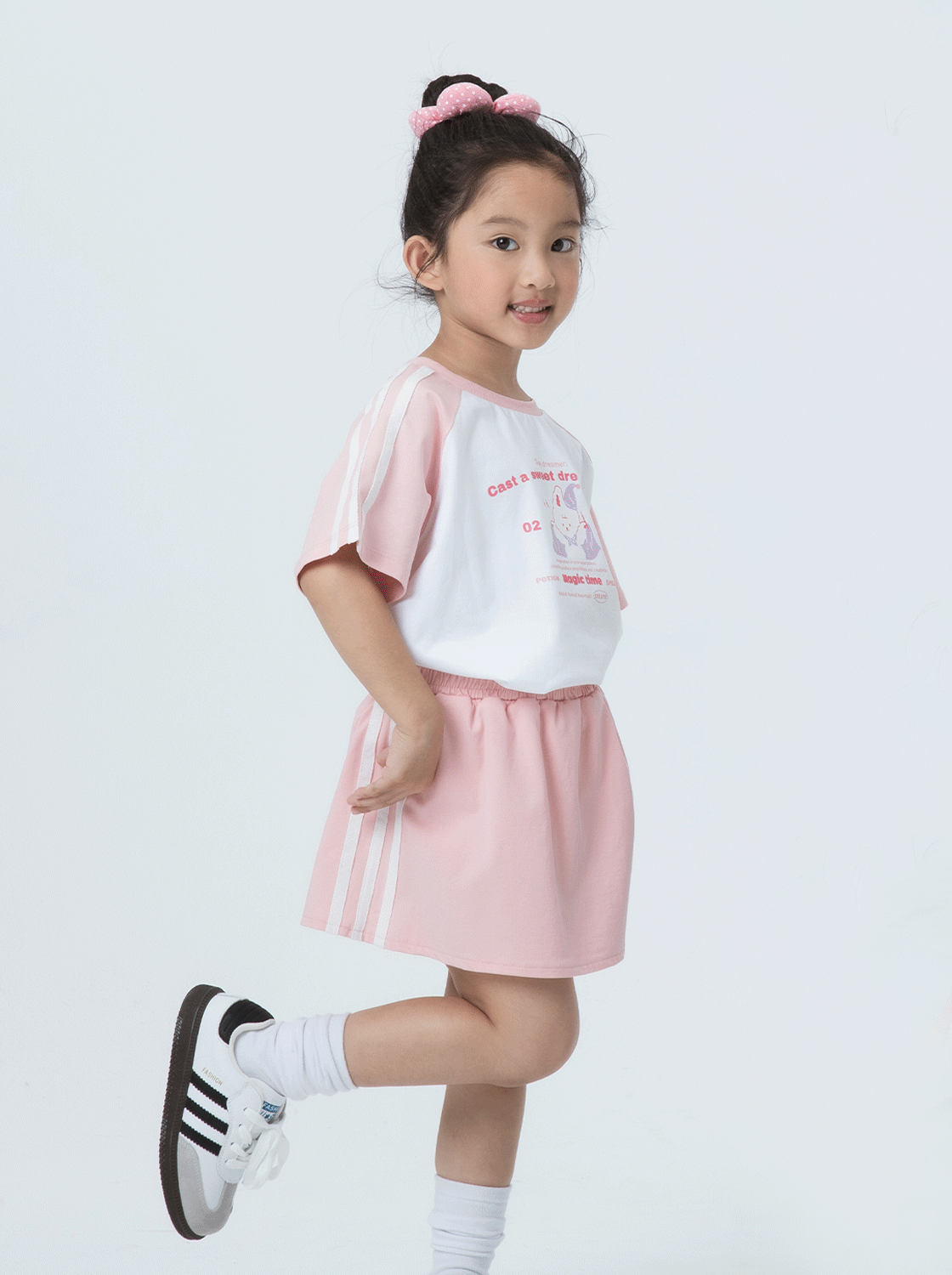 高彈力鬆緊腰頭短裙【童裝】