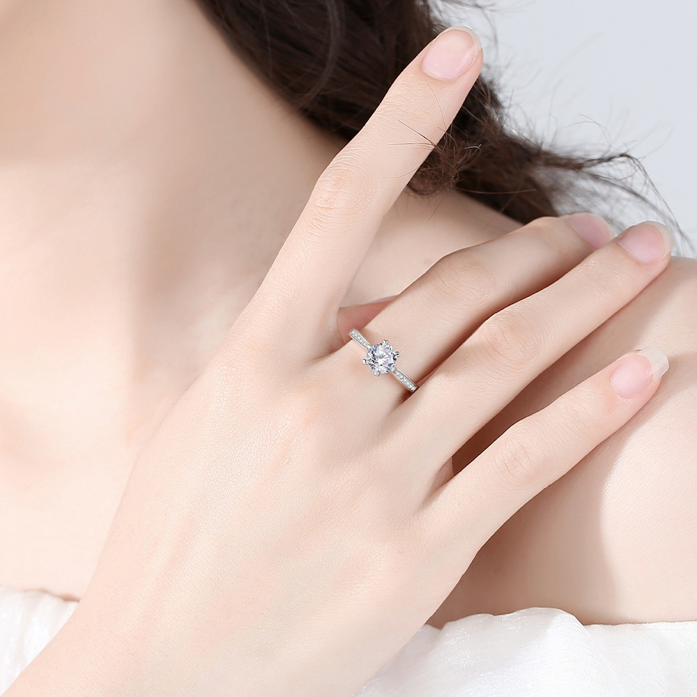 鑽石戒指 仿真鑽石 貴婦 時尚 手飾 女朋友禮物 莫桑鑽石 鑽戒 名牌精品 高貴  001