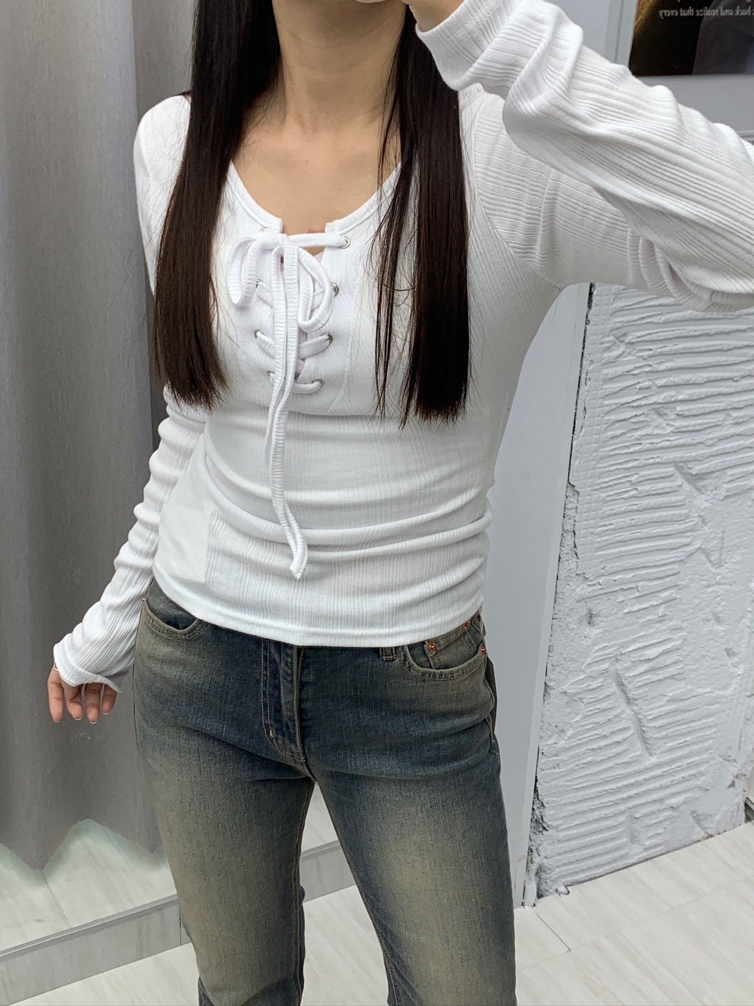 正韓 長島冰茶胸前綁帶上衣（3colors）