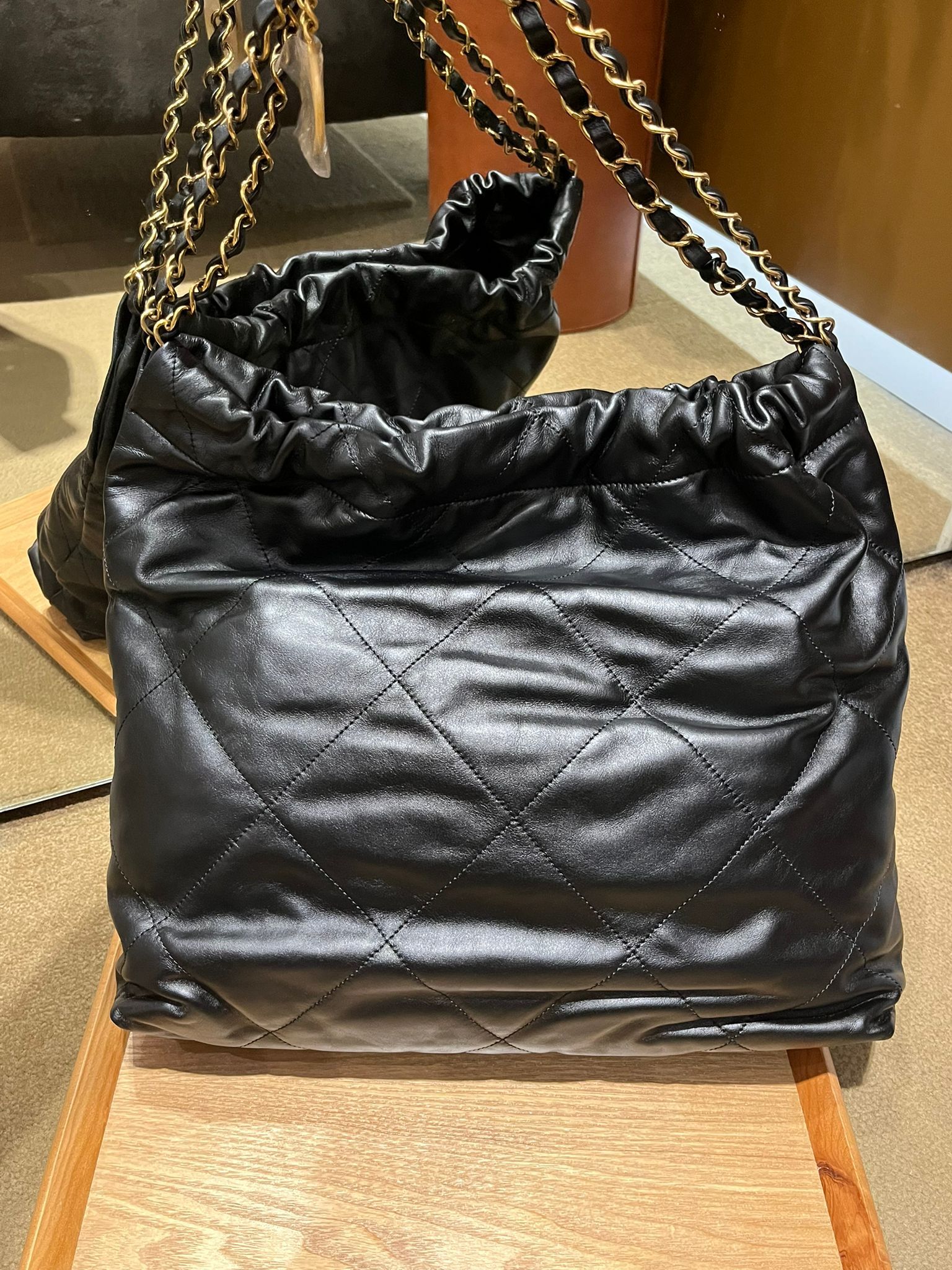 Chanel 小號 垃圾袋 黑金 （閒置品）