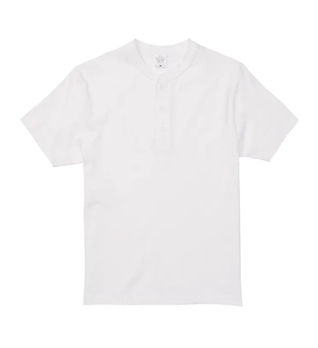 United Athle UA 5.6oz 短袖亨利領T 白色 (3500401-001)