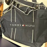 [S] TOMMY HILFIGER NAVY 69J9845 TOMMY LOGO DUFFLE BAG, 197232390921 (STH1192)