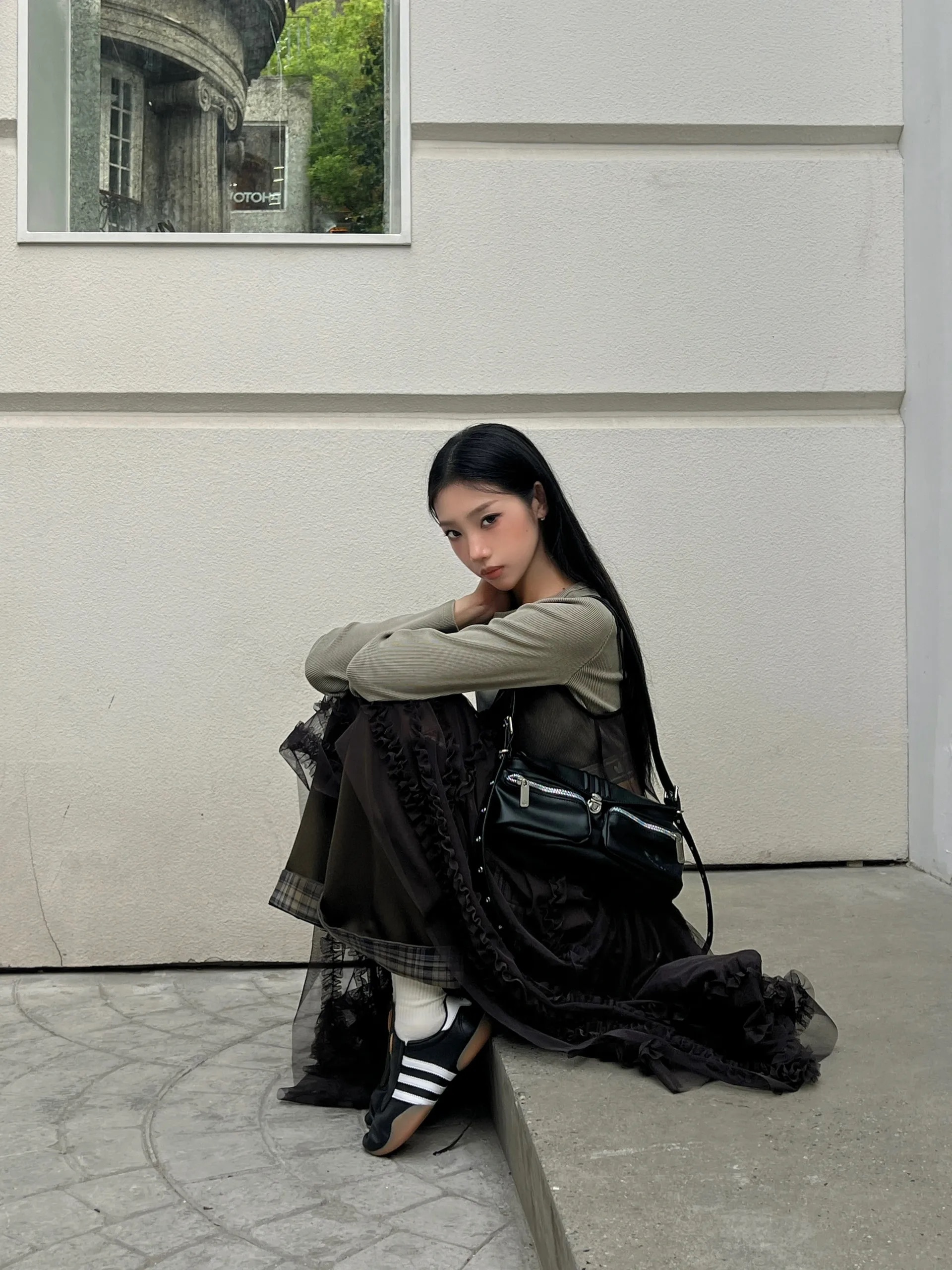 ADIDAS 機車包 單肩包 側背包 腋下包 黑色 金屬 可調節 KC1416 / 預購