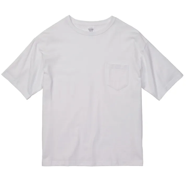 United Athle UA 5.6oz寬版落肩口袋短T 白色(3500801-001)