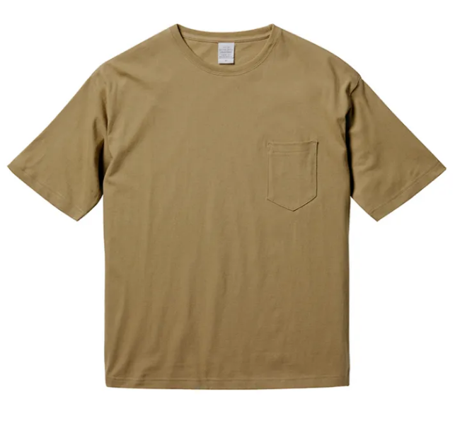 United Athle UA 5.6oz寬版落肩口袋短T 深卡其(3500801-537)