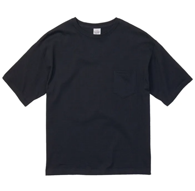 United Athle UA 5.6oz寬版落肩口袋短T 深藍色(3500801-086)