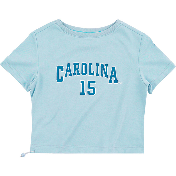NCAA 短T 淺藍 藍白LOGO 北卡羅來納 復古 短版T 女 7322112181