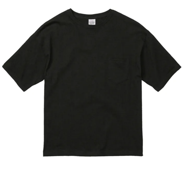 United Athle UA 5.6oz寬版落肩口袋短T 黑色(3500801-002)