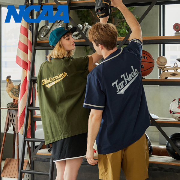 NCAA 短T 密西根 深綠 貼布 棒球襯衫 中性 7325147470