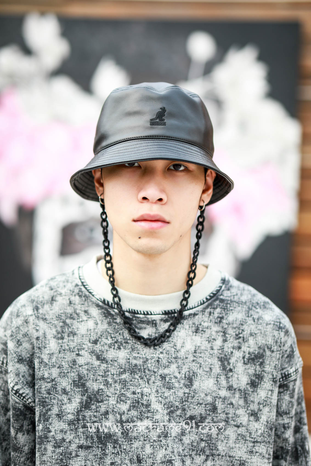 KANGOL CHAIN FAUX LEATHER BUCKET - K5379 (0327)