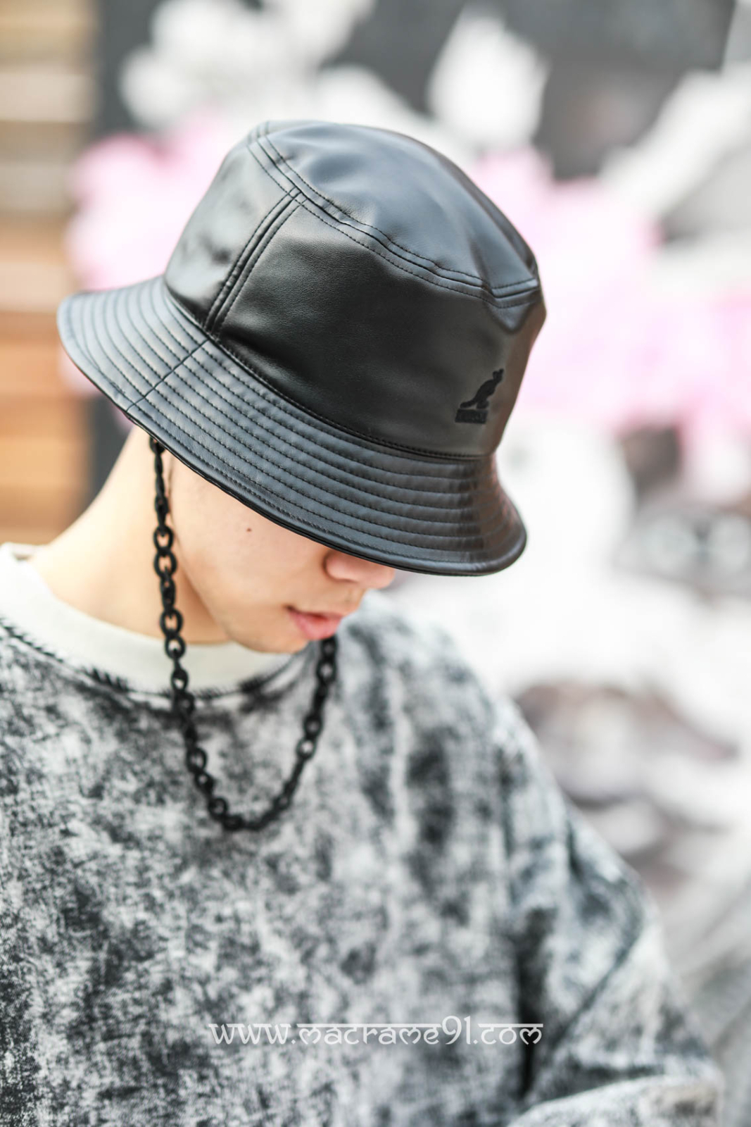 KANGOL CHAIN FAUX LEATHER BUCKET - K5379 (0327)