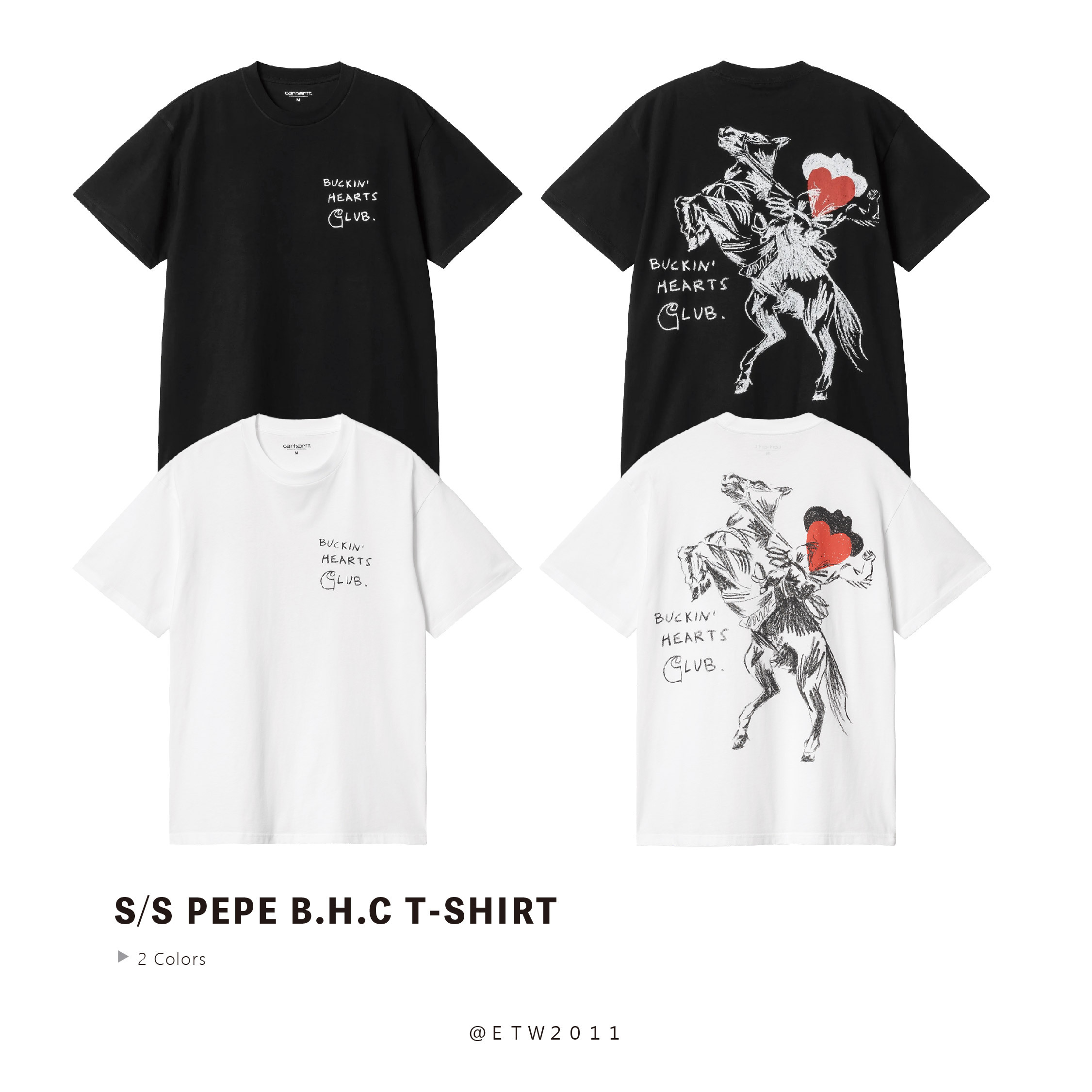 ☆ETW☆【EASY TO WEAR】CARHARTT WIP S/S Pepe B.H.C T-Shirt 騎馬 愛心 短T 卡哈