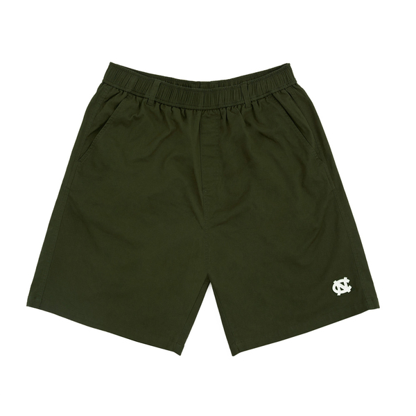NCAA 短褲 軍綠 基本款 鬆緊 五分短褲 中性 7325154772