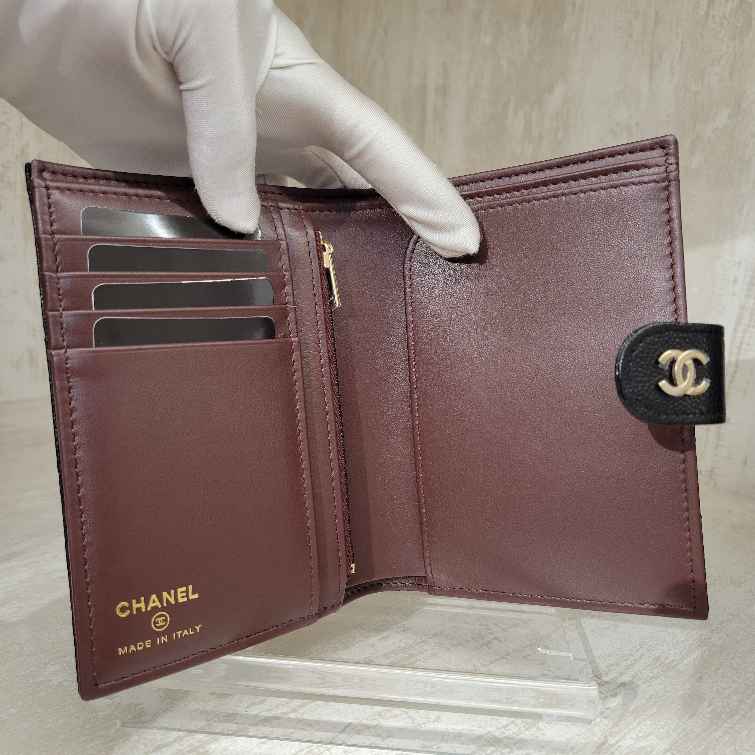 CHANEL AP3791 PASSPORT HOLDER BLACK GOLD  CAVIAR 護照萬用套 黑金