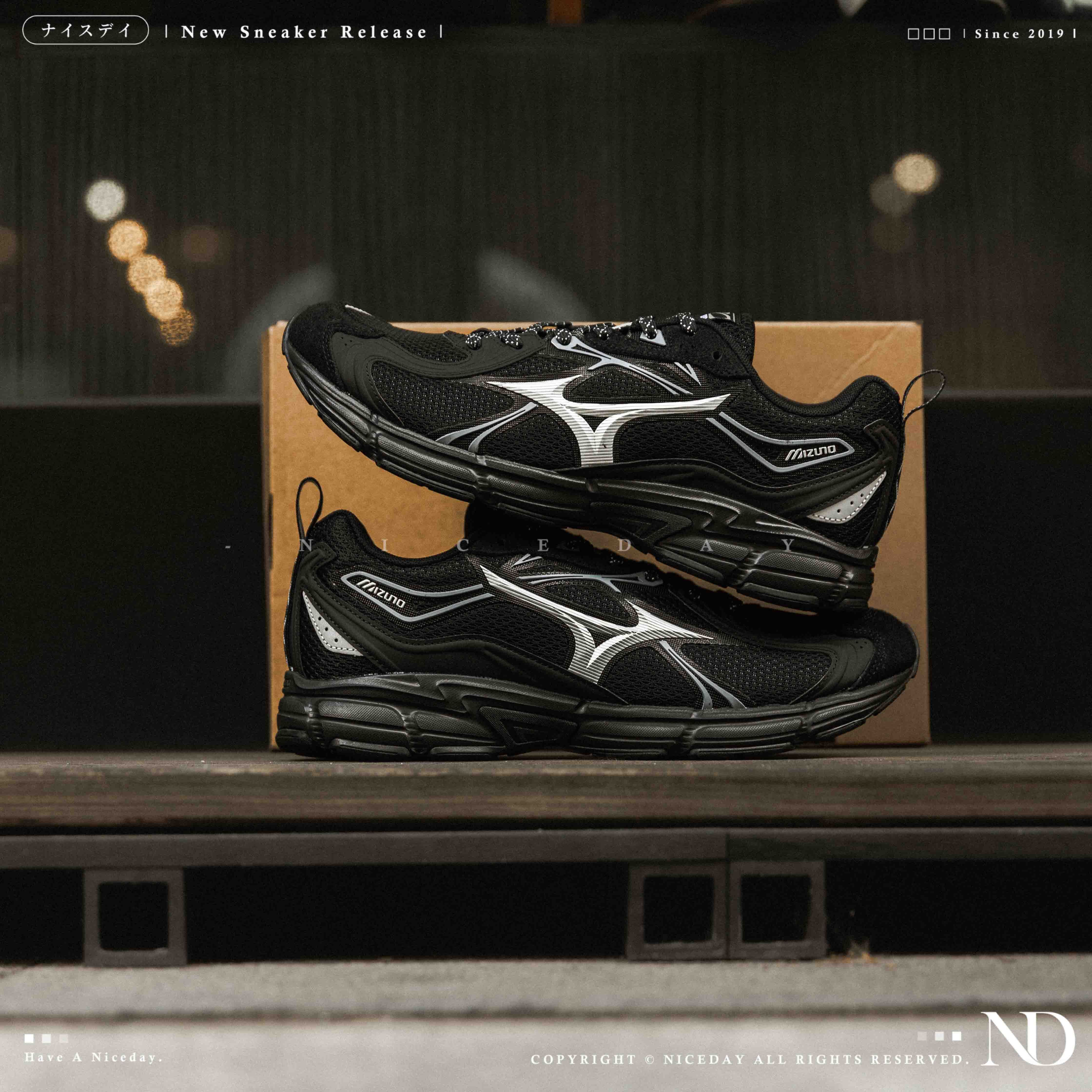 NICEDAY 代購 Mizuno Speed 10S 黑魂 黑色 黑白 慢跑 復古 D1GH240605