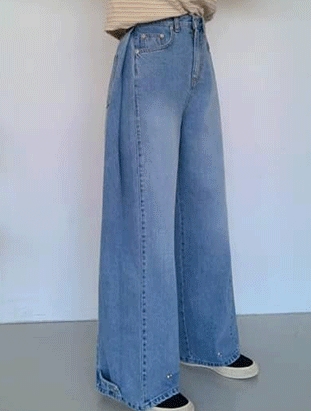 春夏新款/側釦造型喇叭褲 MANIFEST正韓🇰🇷