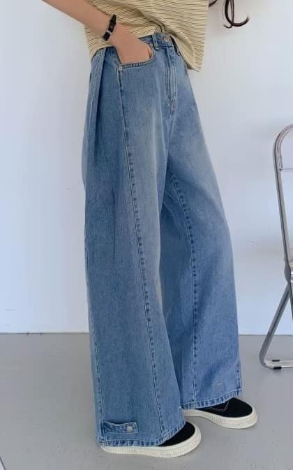 春夏新款/側釦造型喇叭褲 MANIFEST正韓🇰🇷