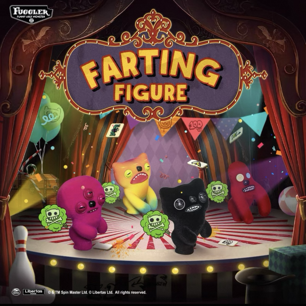 FUGGLER 牙齒怪 放克牙寶 惡搞 醜萌 音效系列 感應觸摸放屁聲 毛絨 公仔 娃娃