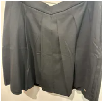 [S] TOMMY HILFIGER BLACK WOMEN'S WOOL BLEND PLEATED MINI SKIRT, 76J5460-001 (STH1151)