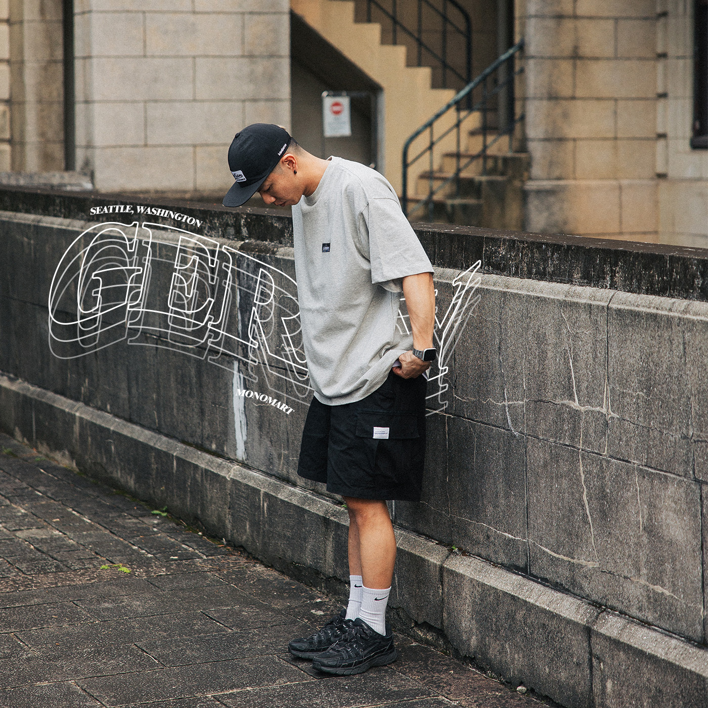 GERRY 山系 圖案 寬版 短Tee