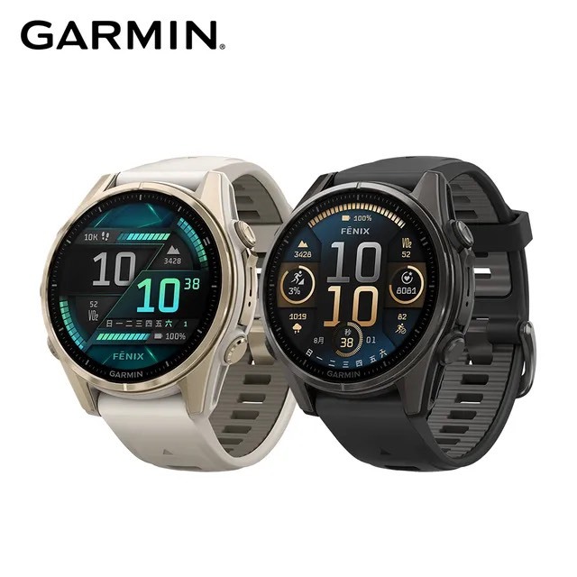 【Garmin】Fēnix 8 AMOLED 全方位戶外進階GPS智能錶 43mm 石墨灰 010-02903-25 / 奶油金 010-02903-15 現代鐘錶