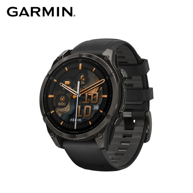 【Garmin】Fēnix 8 AMOLED 全方位戶外進階GPS智能錶 47mm  石墨灰 010-02904-25 / 火花橙 010-02904-15 現代鐘錶