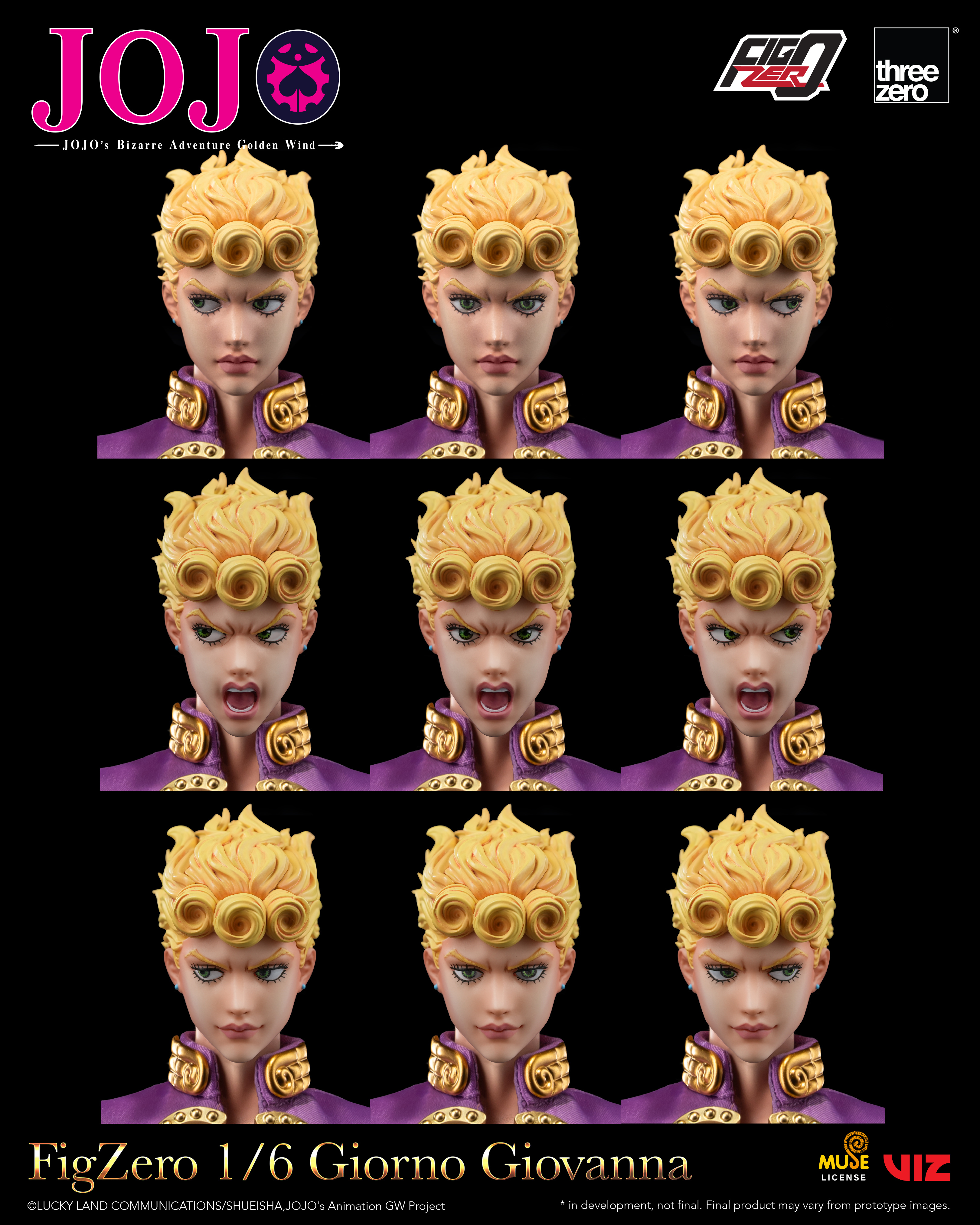 [訂金] Threezero : JOJO的奇妙冒險 黃金之風 1/6 喬魯諾．喬巴拿 FigZero
