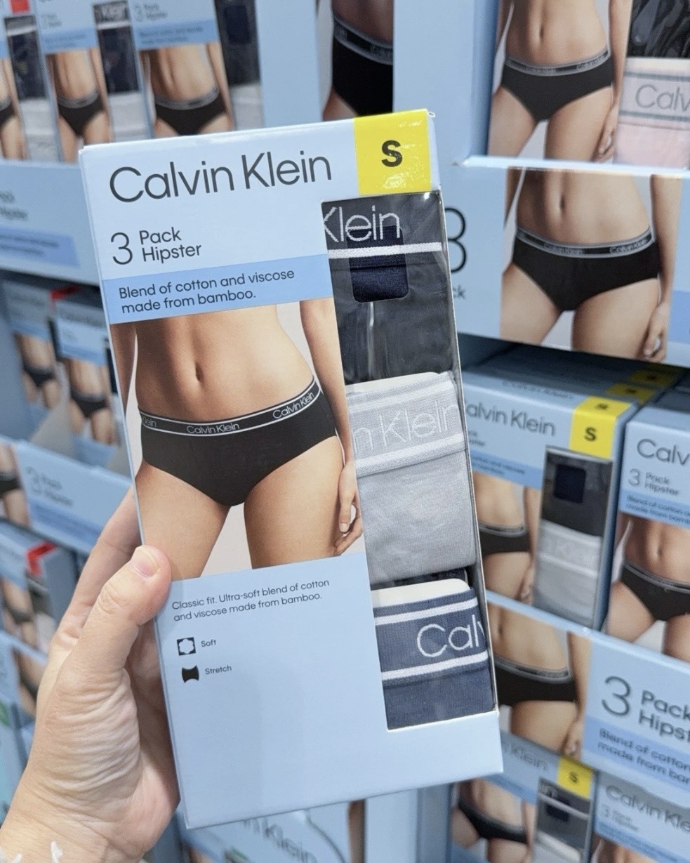 <超爆低價!!>Calvin Klein CK Ladies' Hipster 內褲 三件組 黑灰藍 黑粉咖
