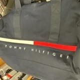 [S] TOMMY HILFIGER NAVY MULTI 6943971 FLAG STRIPE LOGO DUFFLE BAG, 631620074265 (STH1181)