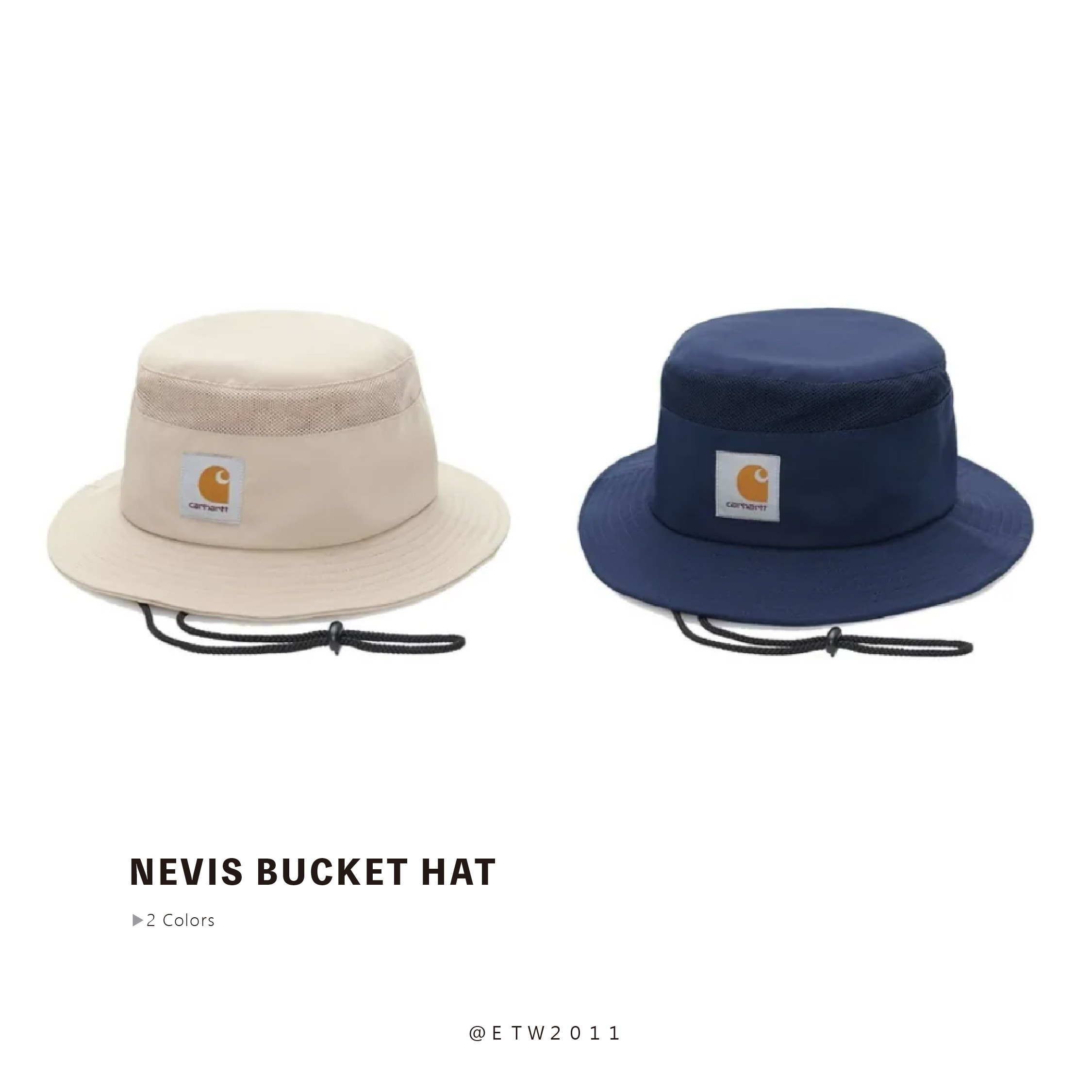 ☆ETW☆【EASY TO WEAR】歐版 CARHARTT WIP NEVIS BUCKET HAT 抽繩 防風 防潑水 遮陽 登山帽 漁夫帽 現貨