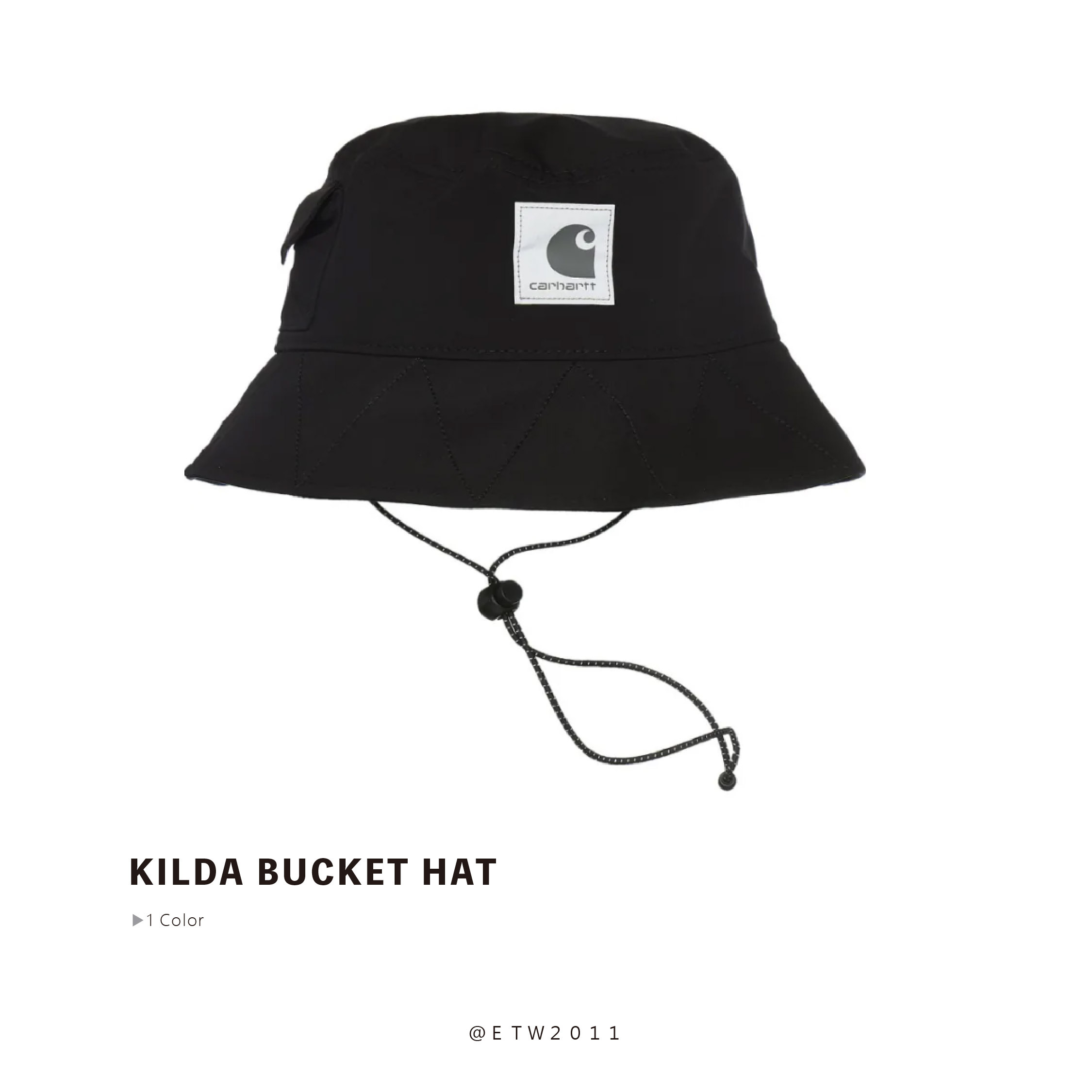 ☆ETW☆【EASY TO WEAR】歐版 CARHARTT WIP OUTDOOR KILDA BUCKET HAT 抽繩 防風 防潑水 遮陽 登山帽 漁夫帽 現貨