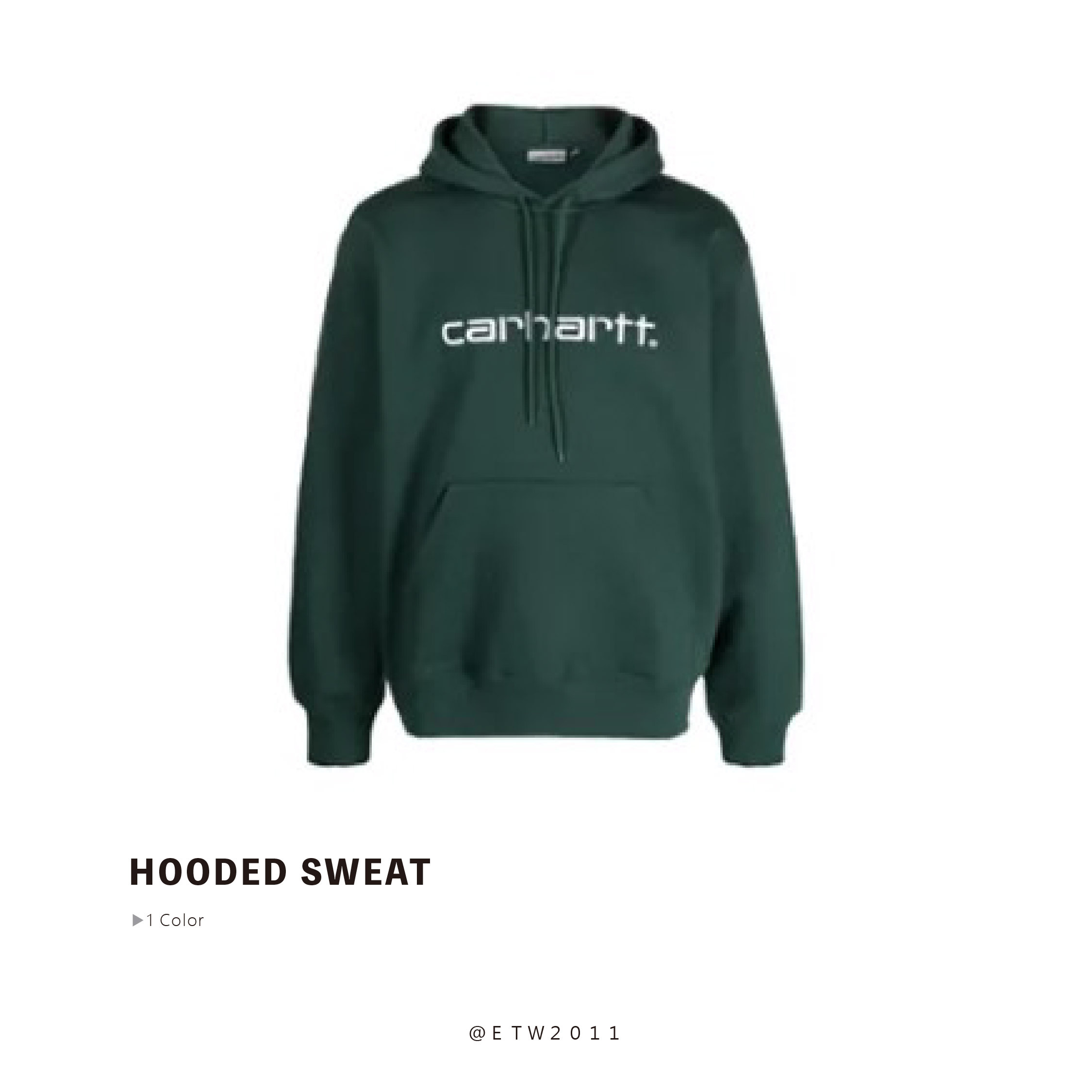 ☆ETW☆【EASY TO WEAR】CARHARTT WIP Hooded Sweat 卡哈 卡哈特 帽T 刺繡 歐版 樹屋綠