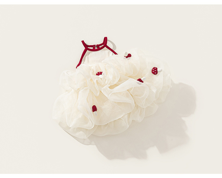 夏季吊帶蘑菇澎澎裙