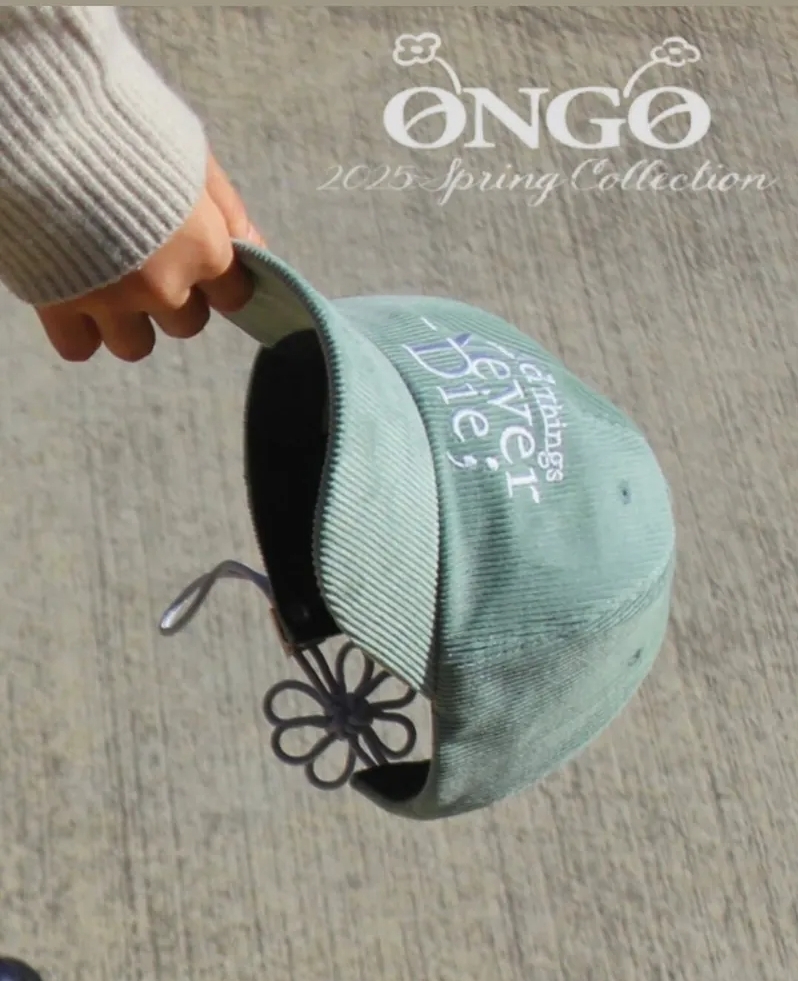 <限時接單!!> ONGO 復古 花結 棒球帽 老帽