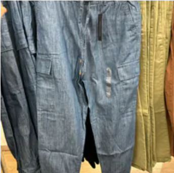 [S] TOMMY HILFIGER DARK WASH WOMEN CARGO JOGGER, 76J5281-461 (STH1159)